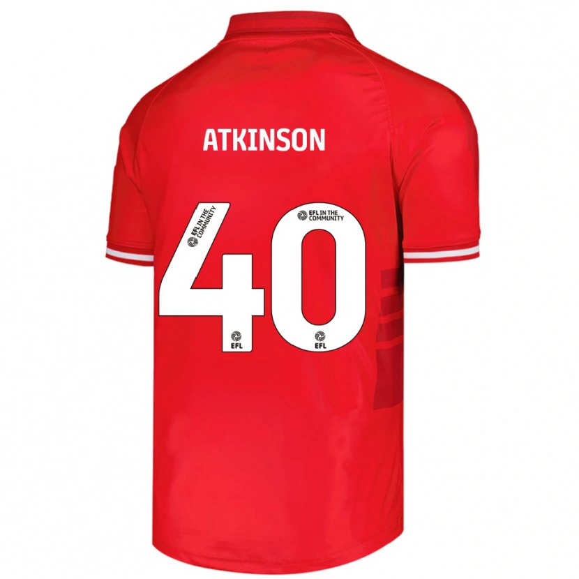Danxen Barn Aaron Atkinson #40 Röd Vit Hemmatröja Matchtröjor 2025/26 Tröjor T-Tröja