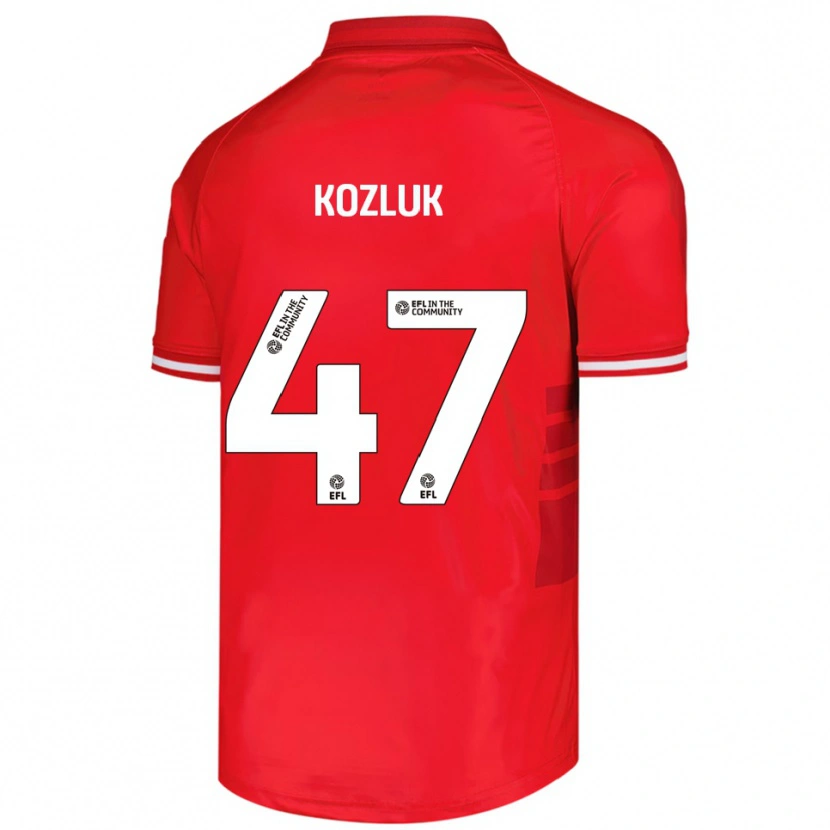 Danxen Barn Ziggy Kozluk #47 Röd Vit Hemmatröja Matchtröjor 2025/26 Tröjor T-Tröja