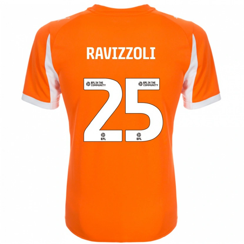 Danxen Barn Franco Ravizzoli #25 Orange Vit Hemmatröja Matchtröjor 2025/26 Tröjor T-Tröja