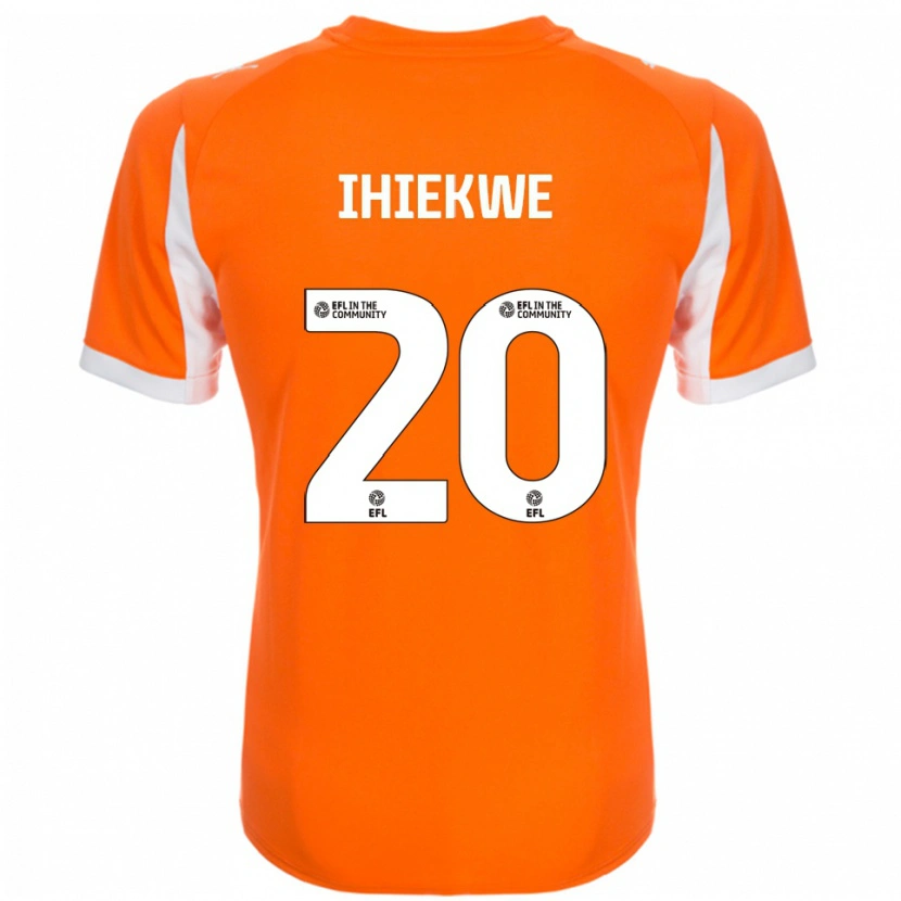 Danxen Barn Michael Ihiekwe #20 Orange Vit Hemmatröja Matchtröjor 2025/26 Tröjor T-Tröja