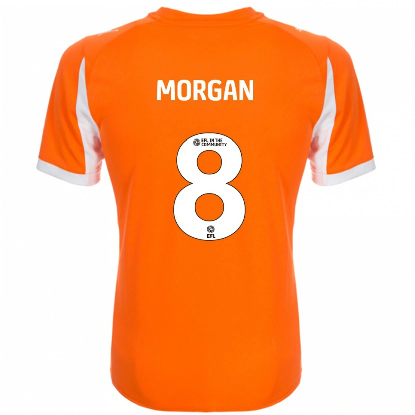 Danxen Barn Albie Morgan #8 Orange Vit Hemmatröja Matchtröjor 2025/26 Tröjor T-Tröja