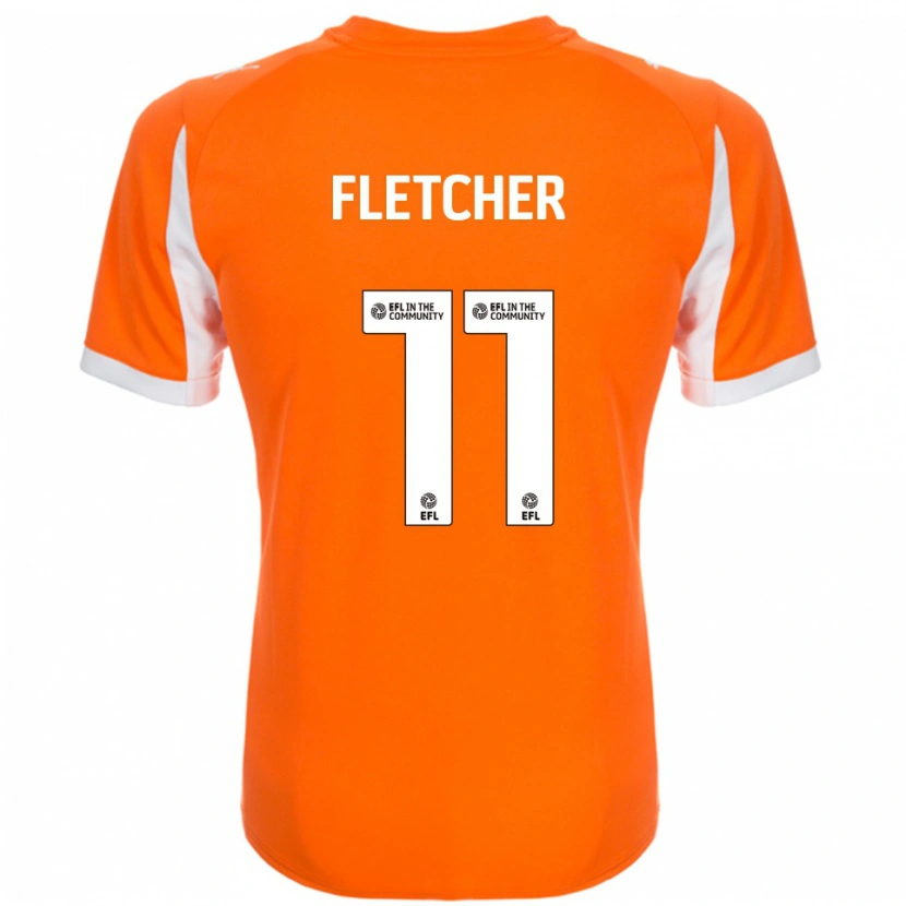 Danxen Barn Ashley Fletcher #11 Orange Vit Hemmatröja Matchtröjor 2025/26 Tröjor T-Tröja