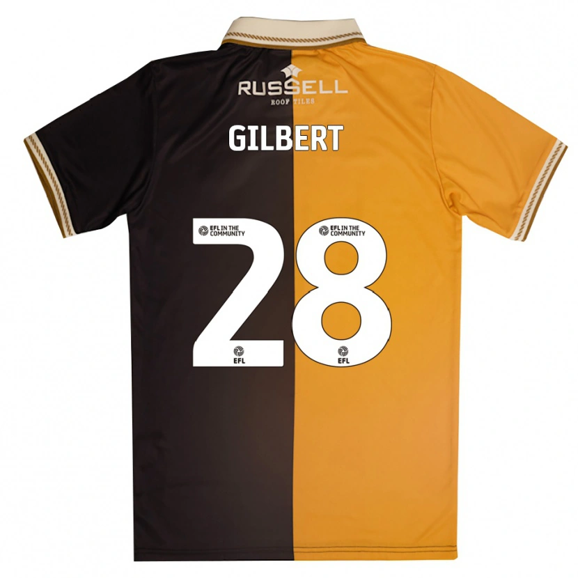 Danxen Barn Cameron Gilbert #28 Gul Svart Hemmatröja Matchtröjor 2025/26 Tröjor T-Tröja