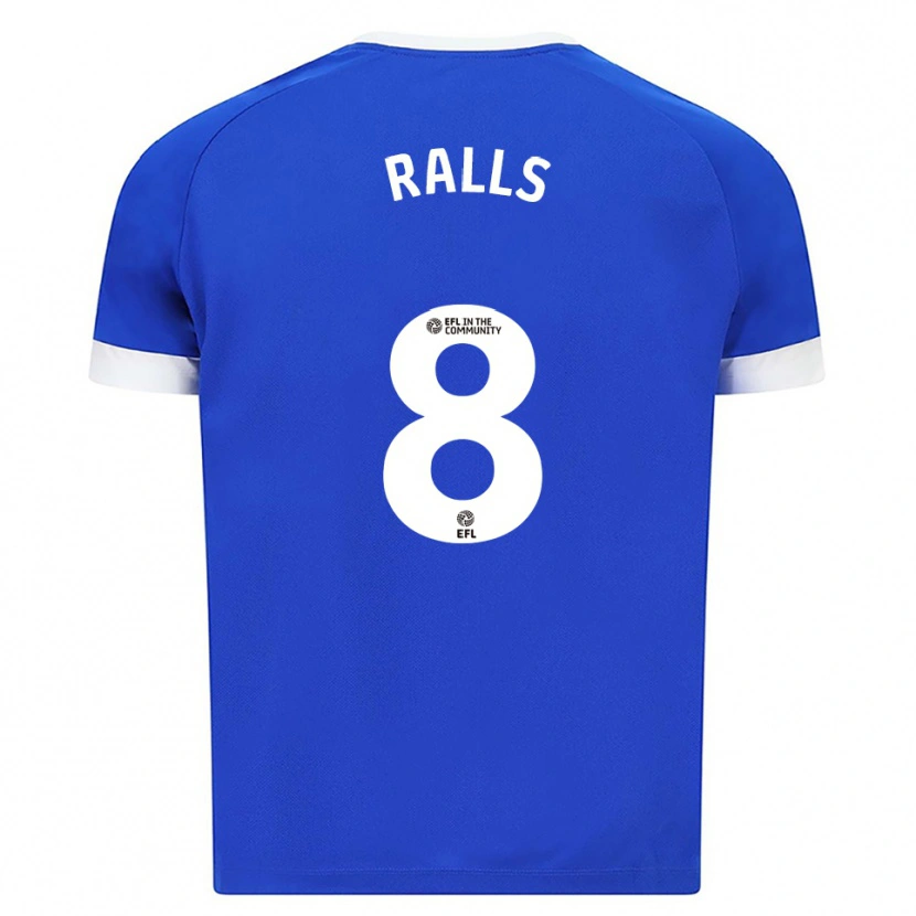 Danxen Barn Joe Ralls #8 Blå Vit Hemmatröja Matchtröjor 2025/26 Tröjor T-Tröja