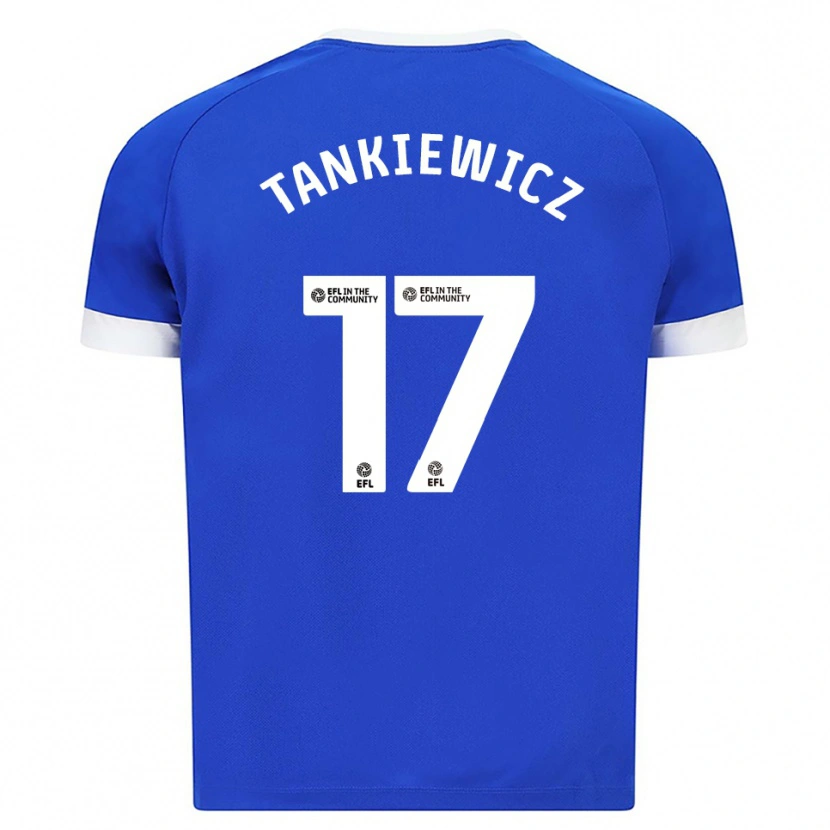 Danxen Barn Rob Tankiewicz #17 Blå Vit Hemmatröja Matchtröjor 2025/26 Tröjor T-Tröja