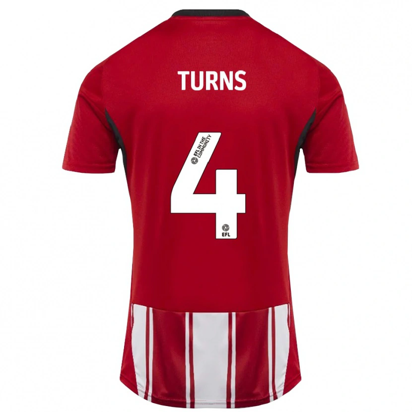 Danxen Barn Ed Turns #4 Röd Vit Svart Hemmatröja Matchtröjor 2025/26 Tröjor T-Tröja