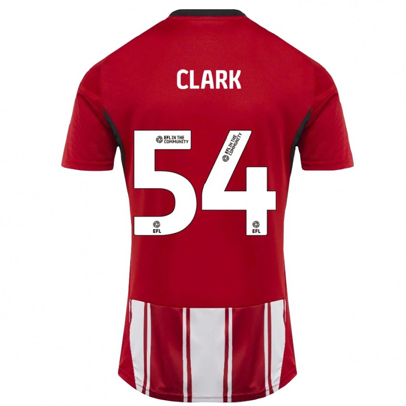 Danxen Barn Max Clark #54 Röd Vit Svart Hemmatröja Matchtröjor 2025/26 Tröjor T-Tröja