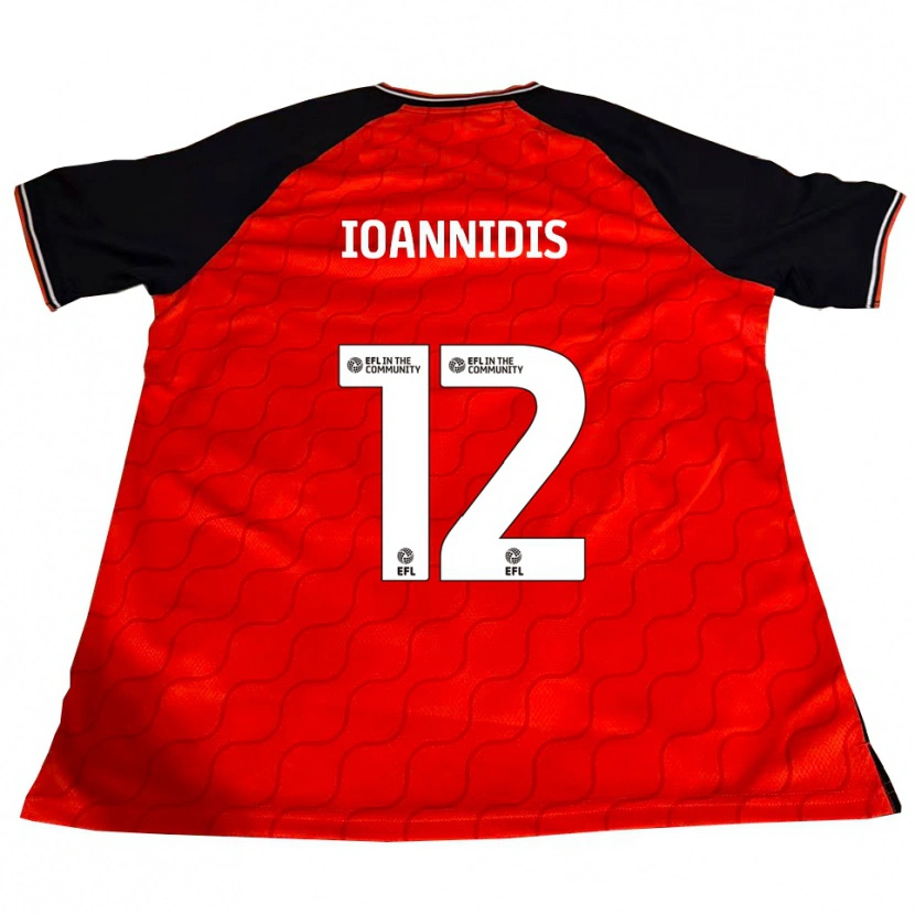 Danxen Barn Zacharias Ioannidis #12 Orange Svart Vit Hemmatröja Matchtröjor 2025/26 Tröjor T-Tröja