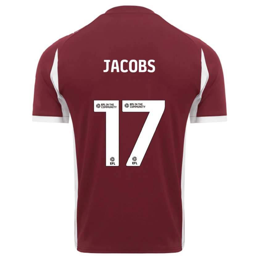 Danxen Barn Michael Jacobs #17 Vinröd Vit Hemmatröja Matchtröjor 2025/26 Tröjor T-Tröja