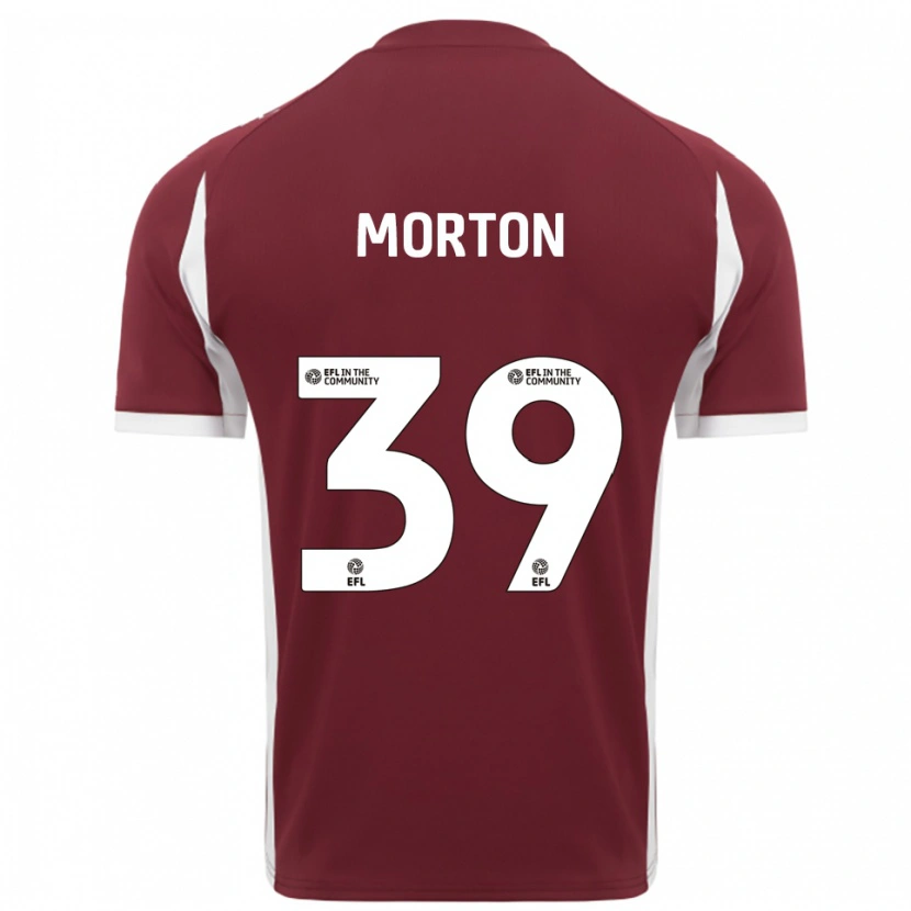Danxen Barn Callum Morton #39 Vinröd Vit Hemmatröja Matchtröjor 2025/26 Tröjor T-Tröja
