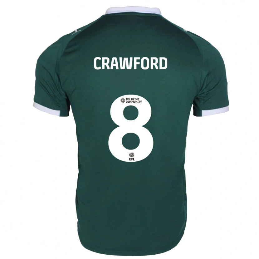 Danxen Barn Imy Crawford #8 Grön Vit Hemmatröja Matchtröjor 2025/26 Tröjor T-Tröja