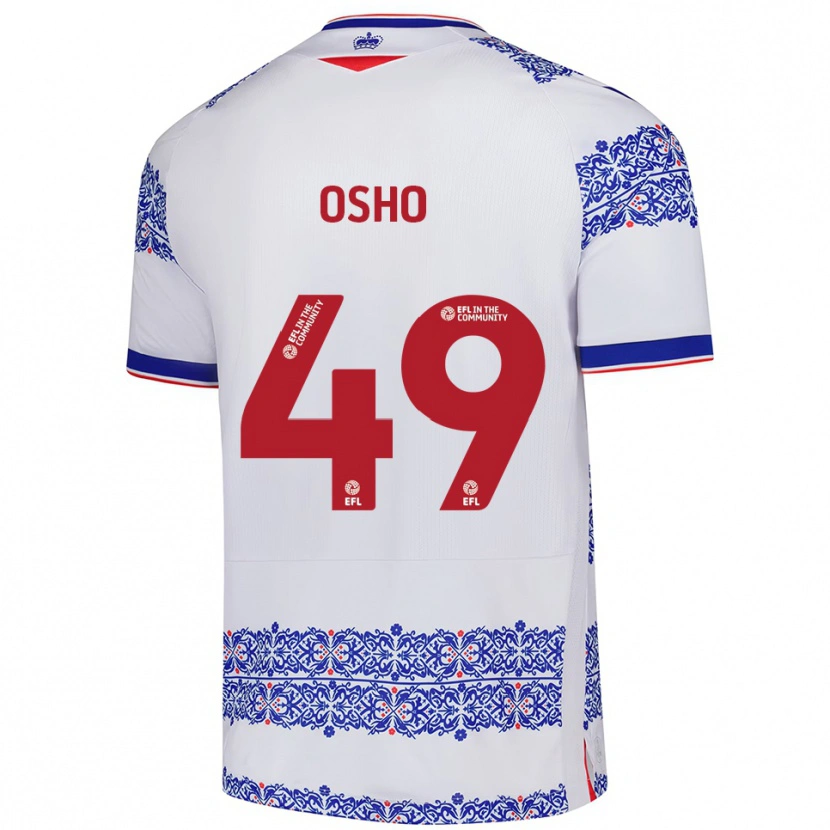 Danxen Barn Emmanuel Osho #49 Vit Blå Hemmatröja Matchtröjor 2025/26 Tröjor T-Tröja