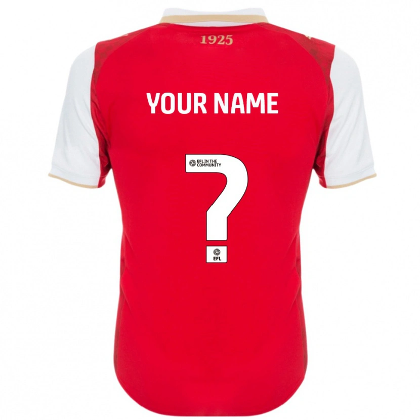 Danxen Barn Ditt Namn #0 Röd Vit Hemmatröja Matchtröjor 2025/26 Tröjor T-Tröja