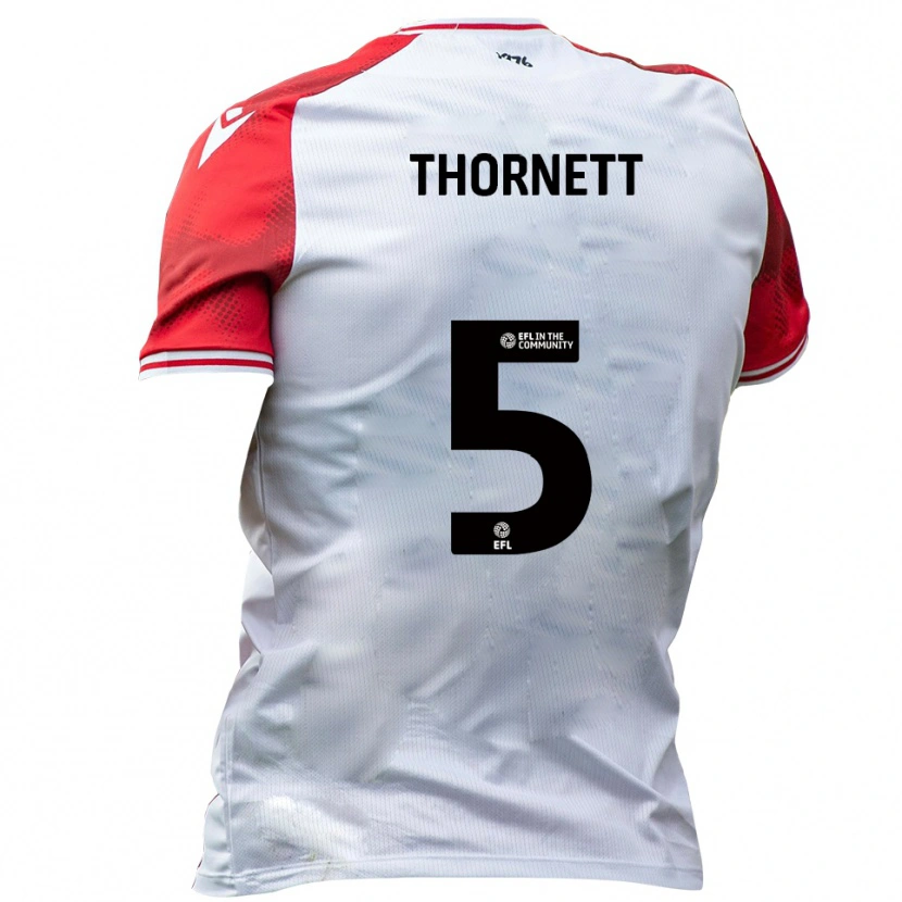 Danxen Barn Alfie Thornett #5 Vit Röd Hemmatröja Matchtröjor 2025/26 Tröjor T-Tröja