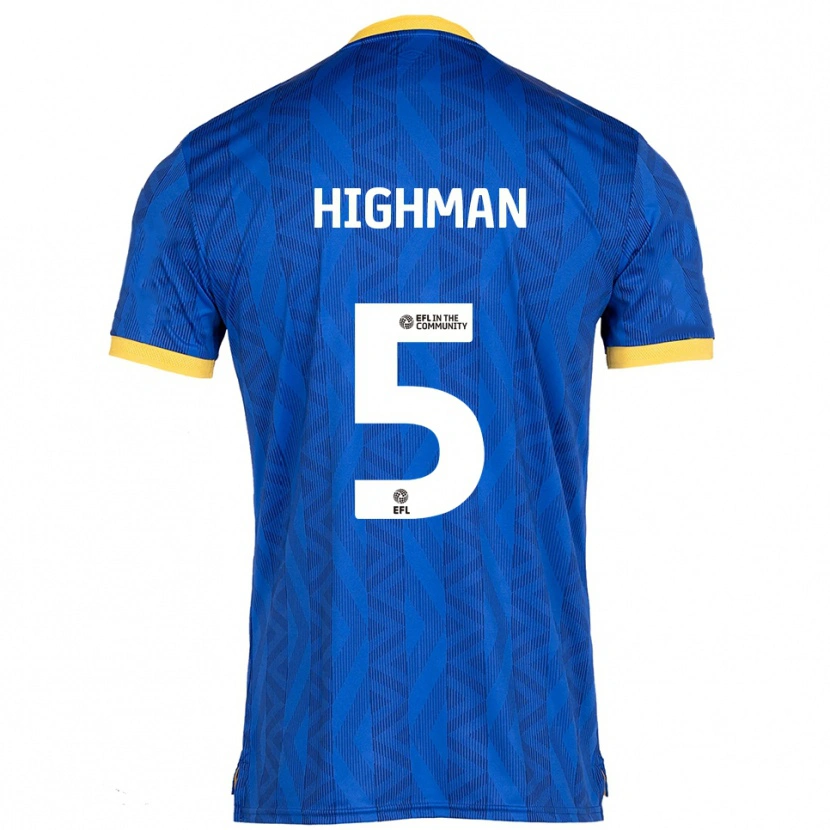 Danxen Barn Kelly Highman #5 Marin Gul Hemmatröja Matchtröjor 2025/26 Tröjor T-Tröja