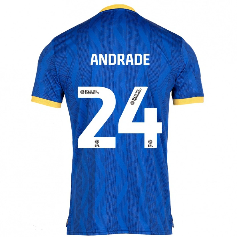 Danxen Barn Eduarda Andrade #24 Marin Gul Hemmatröja Matchtröjor 2025/26 Tröjor T-Tröja