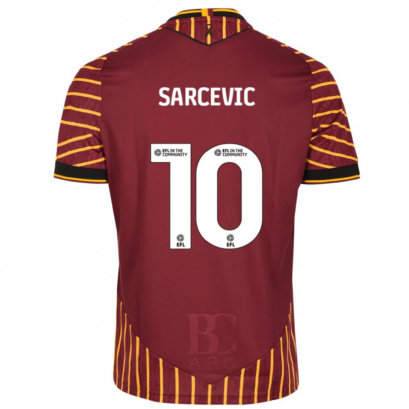 Danxen Barn Antoni Sarcevic #10 Orange Vinröd Hemmatröja Matchtröjor 2025/26 Tröjor T-Tröja