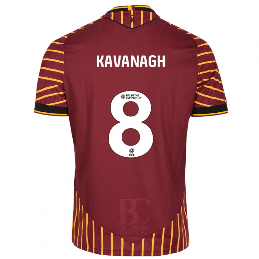 Danxen Barn Calum Kavanagh #8 Orange Vinröd Hemmatröja Matchtröjor 2025/26 Tröjor T-Tröja