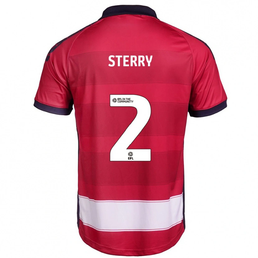 Danxen Barn Jamie Sterry #2 Röd Vit Hemmatröja Matchtröjor 2025/26 Tröjor T-Tröja