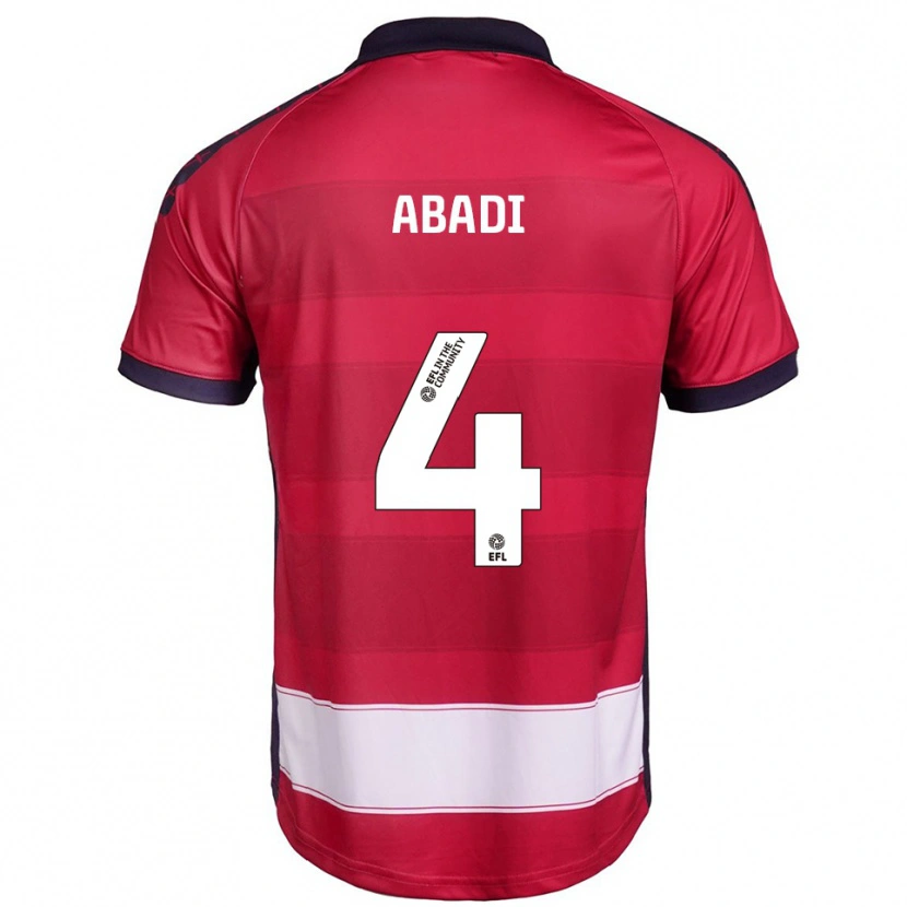 Danxen Barn Laila Abadi #4 Röd Vit Hemmatröja Matchtröjor 2025/26 Tröjor T-Tröja