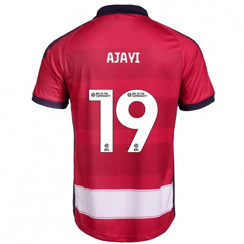 Danxen Barn Damola Ajayi #19 Röd Vit Hemmatröja Matchtröjor 2025/26 Tröjor T-Tröja