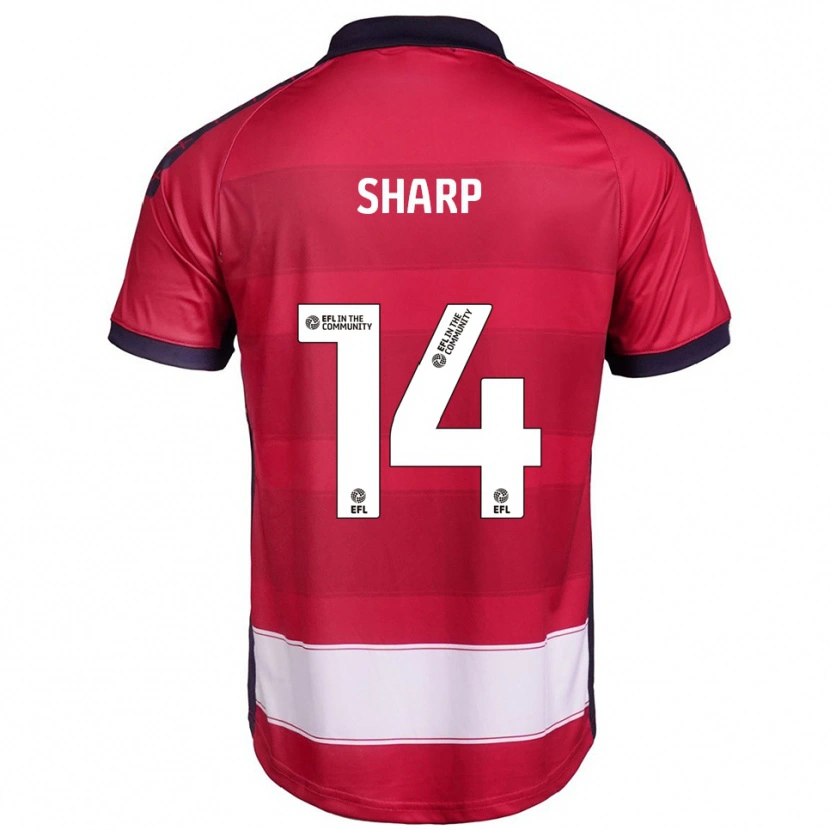 Danxen Barn Billy Sharp #14 Röd Vit Hemmatröja Matchtröjor 2025/26 Tröjor T-Tröja