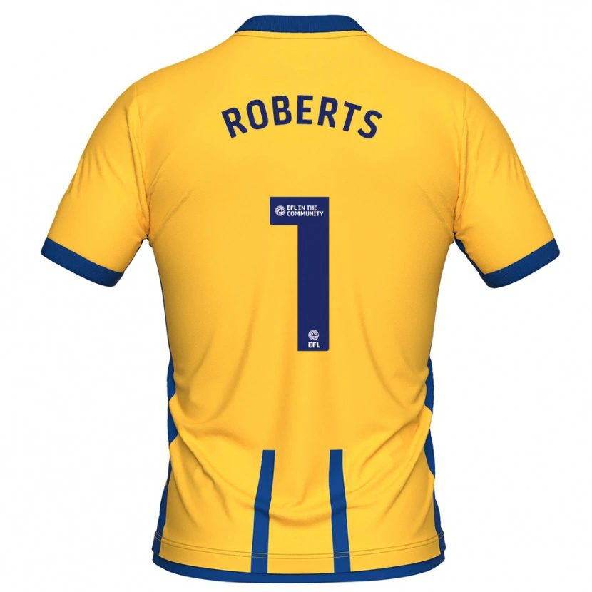 Danxen Barn Liam Roberts #1 Gul Blå Hemmatröja Matchtröjor 2025/26 Tröjor T-Tröja
