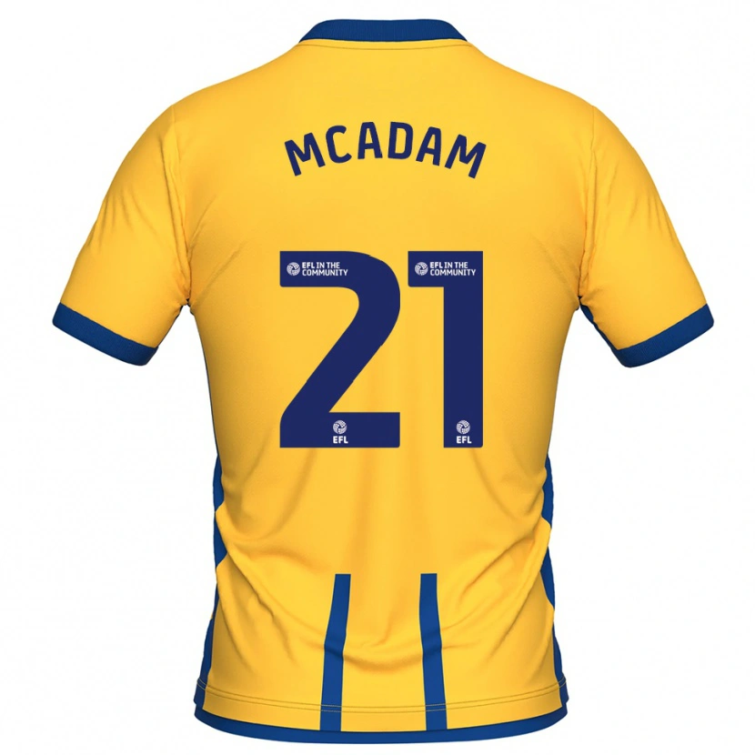 Danxen Barn Kyle Mcadam #21 Gul Blå Hemmatröja Matchtröjor 2025/26 Tröjor T-Tröja