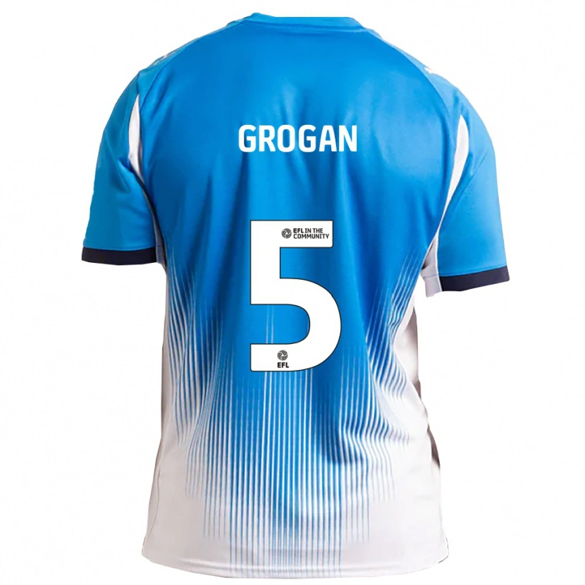 Danxen Barn Christy Grogan #5 Blå Vit Hemmatröja Matchtröjor 2025/26 Tröjor T-Tröja