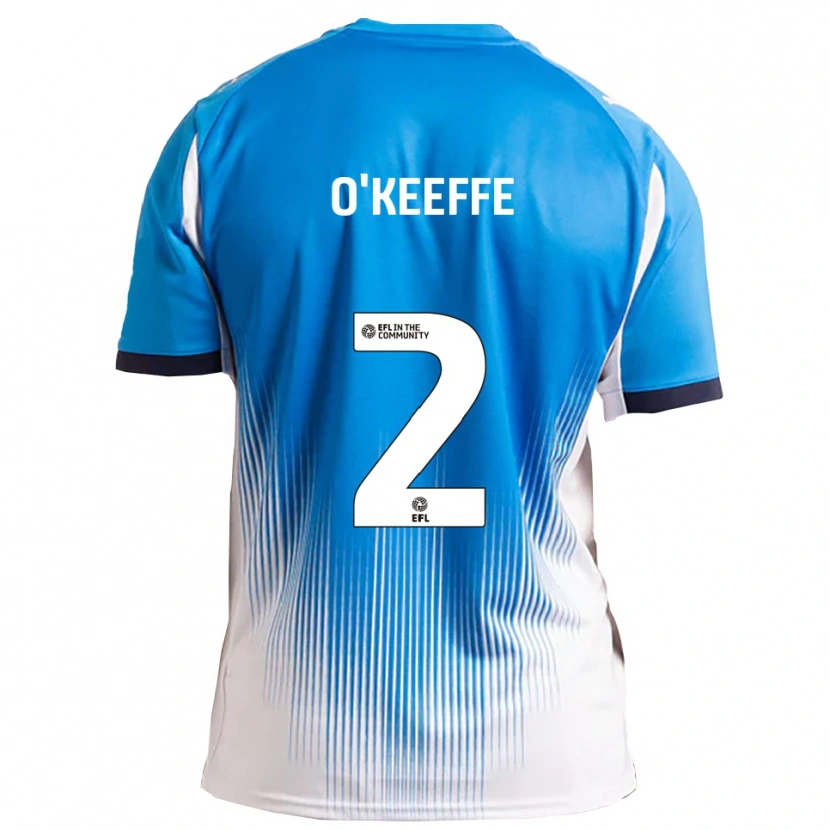 Danxen Barn Corey O'keeffe #2 Blå Vit Hemmatröja Matchtröjor 2025/26 Tröjor T-Tröja