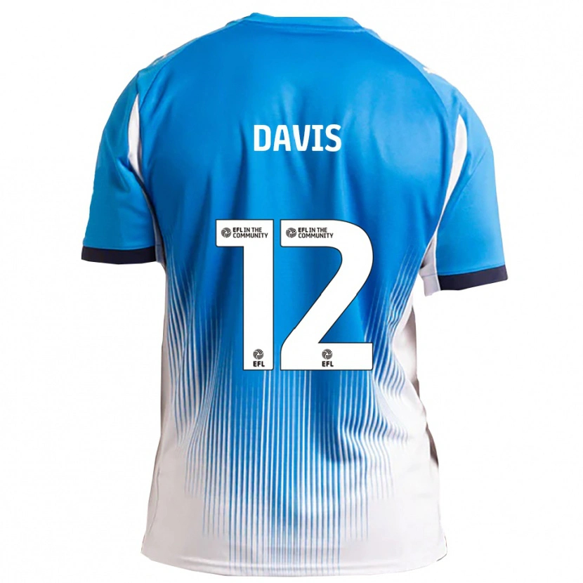 Danxen Barn Archie Davis #12 Blå Vit Hemmatröja Matchtröjor 2025/26 Tröjor T-Tröja