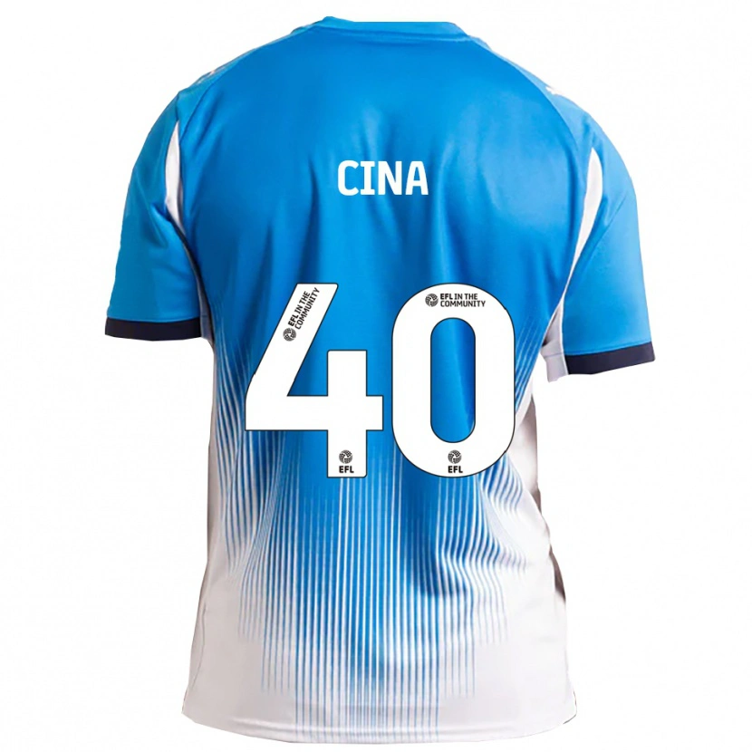 Danxen Barn Bruno Cina #40 Blå Vit Hemmatröja Matchtröjor 2025/26 Tröjor T-Tröja