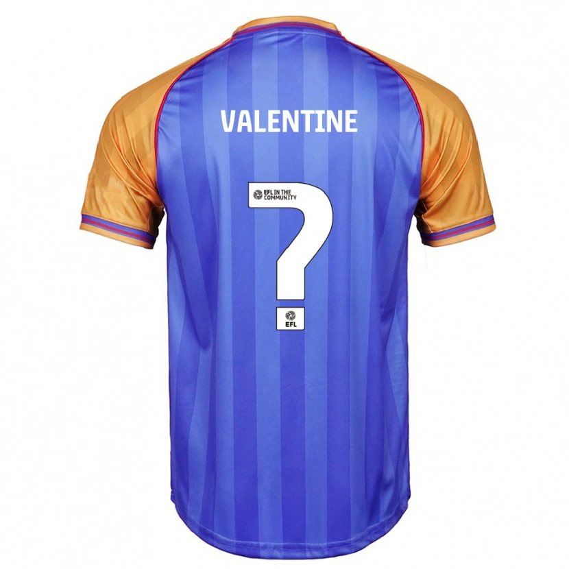 Danxen Barn Jayden Valentine #0 Blå Orange Hemmatröja Matchtröjor 2025/26 Tröjor T-Tröja