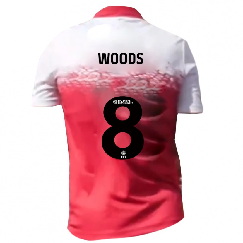 Danxen Barn Ben Woods #8 Rött Vitt Hemmatröja Matchtröjor 2025/26 Tröjor T-Tröja