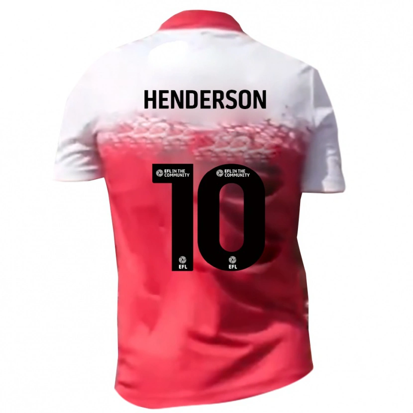 Danxen Barn Alex Henderson #10 Rött Vitt Hemmatröja Matchtröjor 2025/26 Tröjor T-Tröja