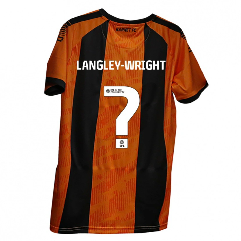 Danxen Barn Portia-Milan Langley-Wright #0 Orange Svart Hemmatröja Matchtröjor 2025/26 Tröjor T-Tröja