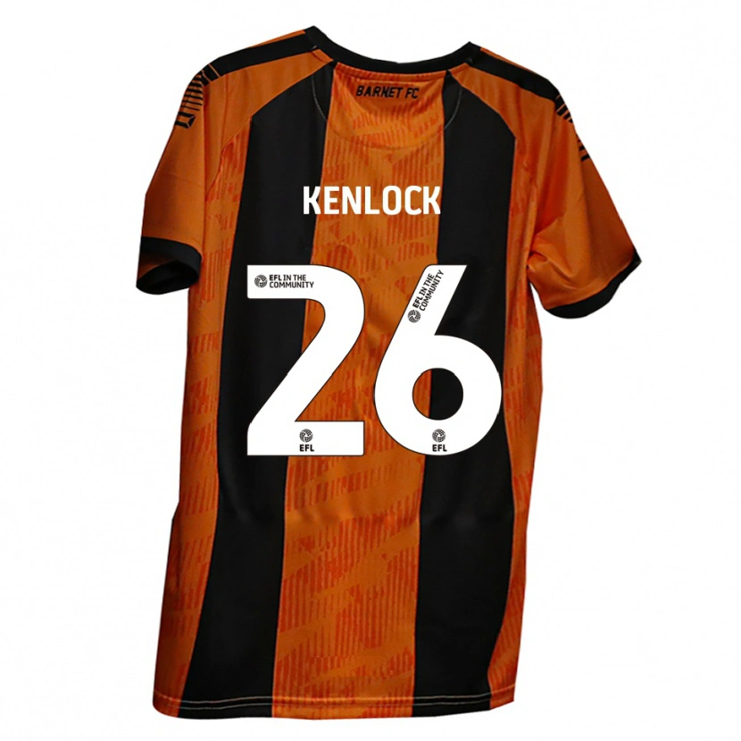 Danxen Barn Myles Kenlock #26 Orange Svart Hemmatröja Matchtröjor 2025/26 Tröjor T-Tröja