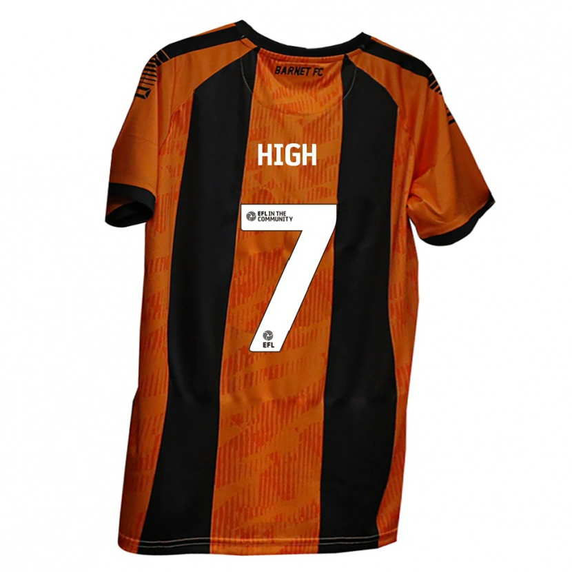 Danxen Barn Scott High #7 Orange Svart Hemmatröja Matchtröjor 2025/26 Tröjor T-Tröja