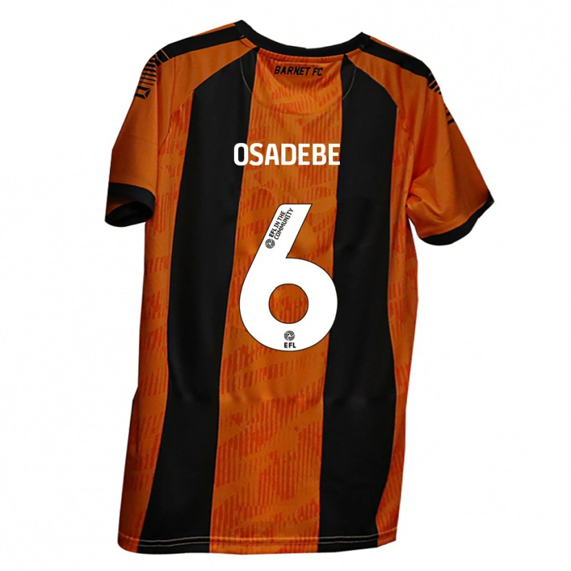 Danxen Barn Emmanuel Osadebe #6 Orange Svart Hemmatröja Matchtröjor 2025/26 Tröjor T-Tröja