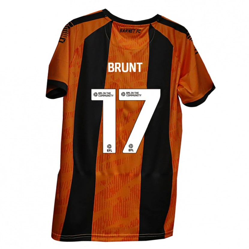 Danxen Barn Zak Brunt #17 Orange Svart Hemmatröja Matchtröjor 2025/26 Tröjor T-Tröja