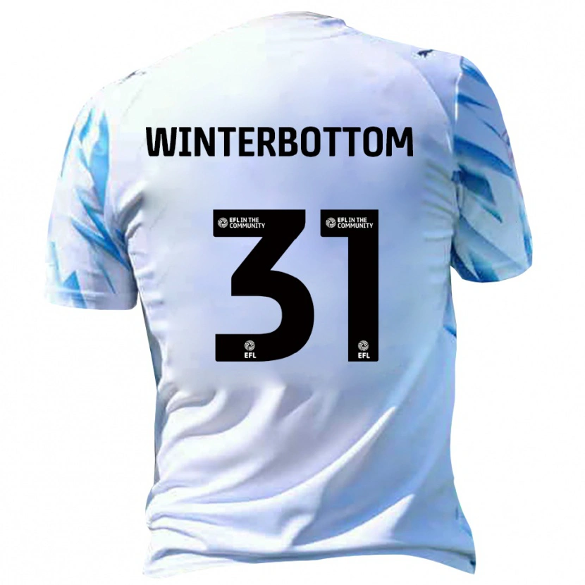 Danxen Barn Ben Winterbottom #31 Vit Himmelsblå Hemmatröja Matchtröjor 2025/26 Tröjor T-Tröja