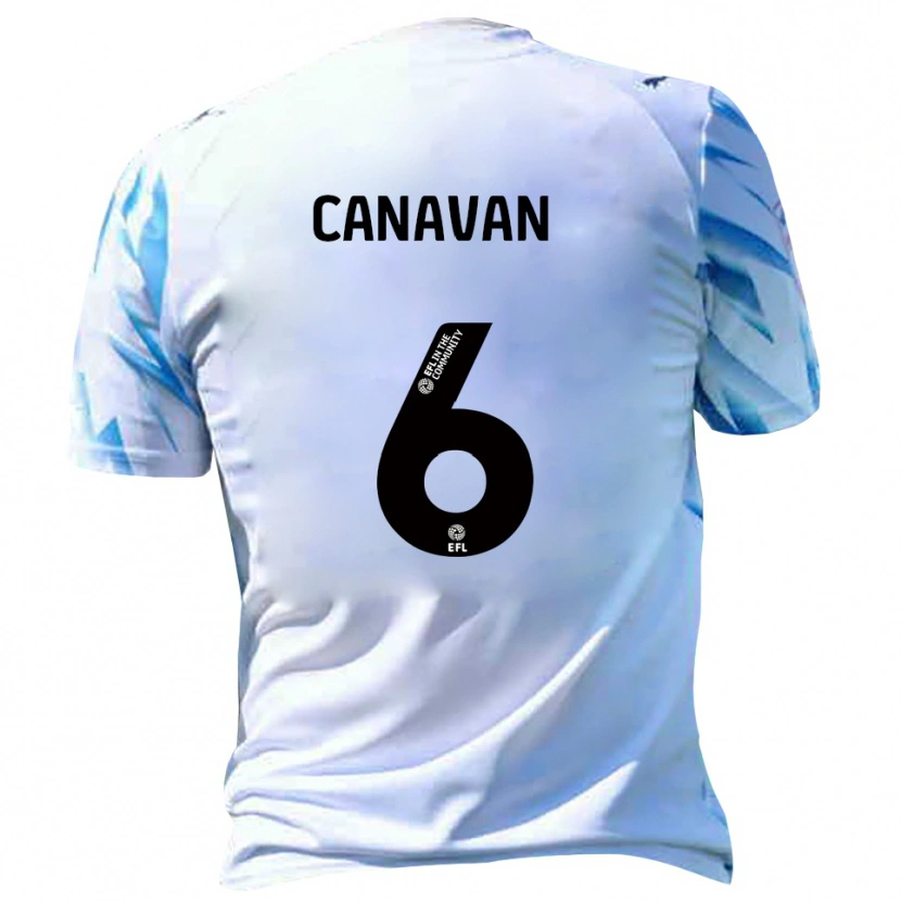 Danxen Barn Niall Canavan #6 Vit Himmelsblå Hemmatröja Matchtröjor 2025/26 Tröjor T-Tröja