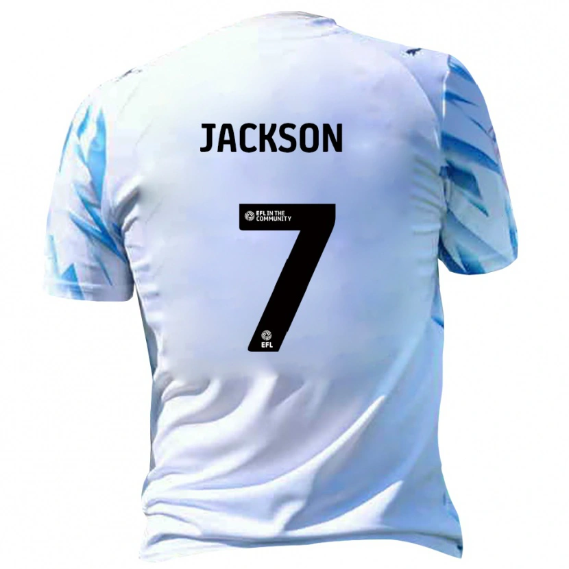 Danxen Barn Ben Jackson #7 Vit Himmelsblå Hemmatröja Matchtröjor 2025/26 Tröjor T-Tröja