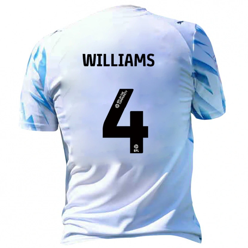Danxen Barn Mj Williams #4 Vit Himmelsblå Hemmatröja Matchtröjor 2025/26 Tröjor T-Tröja