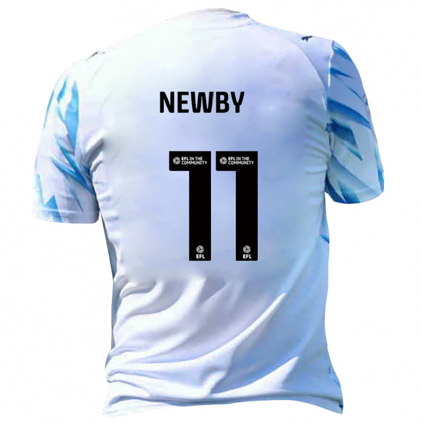 Danxen Barn Elliot Newby #11 Vit Himmelsblå Hemmatröja Matchtröjor 2025/26 Tröjor T-Tröja