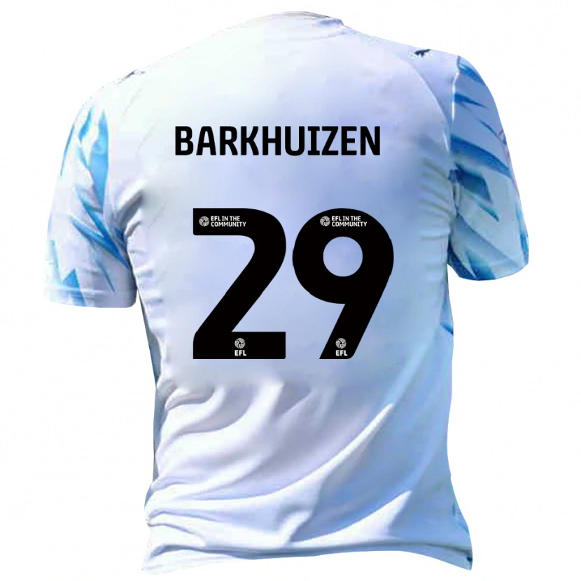 Danxen Barn Tom Barkhuizen #29 Vit Himmelsblå Hemmatröja Matchtröjor 2025/26 Tröjor T-Tröja