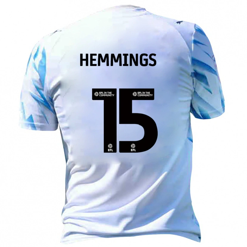 Danxen Barn Kane Hemmings #15 Vit Himmelsblå Hemmatröja Matchtröjor 2025/26 Tröjor T-Tröja