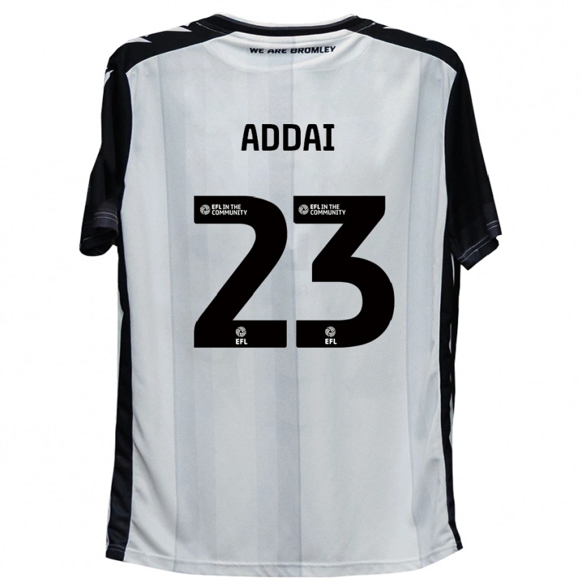 Danxen Barn Dillon Addai #23 Vit Svart Hemmatröja Matchtröjor 2025/26 Tröjor T-Tröja