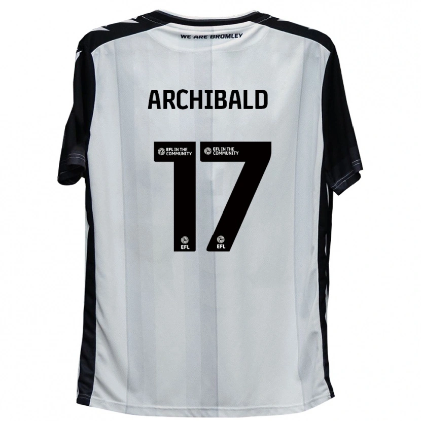 Danxen Barn Sam Archibald #17 Vit Svart Hemmatröja Matchtröjor 2025/26 Tröjor T-Tröja