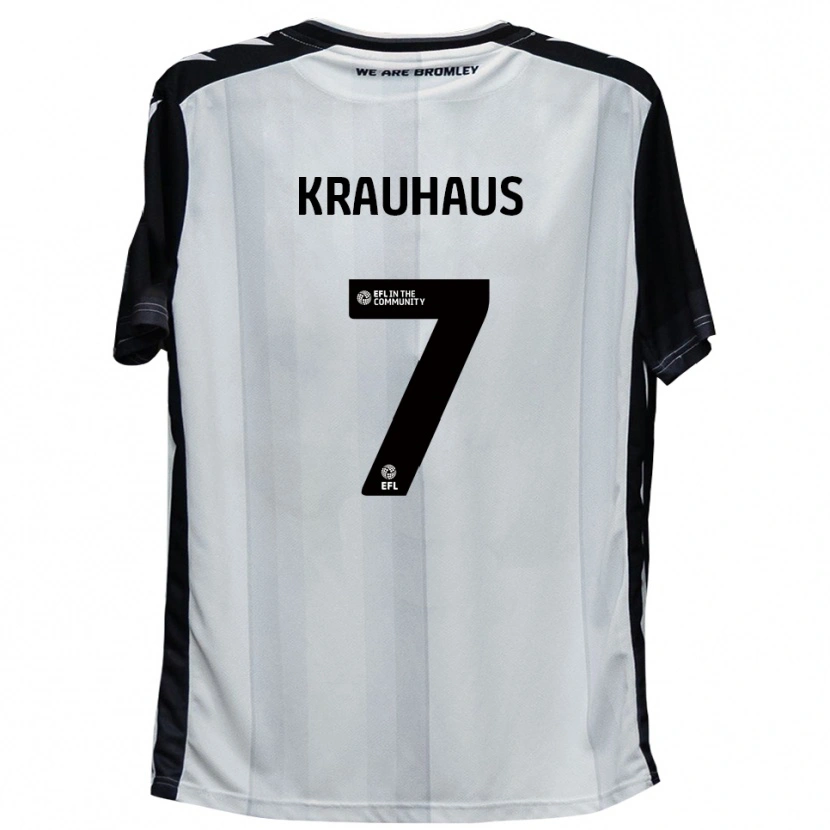 Danxen Barn Ben Krauhaus #7 Vit Svart Hemmatröja Matchtröjor 2025/26 Tröjor T-Tröja
